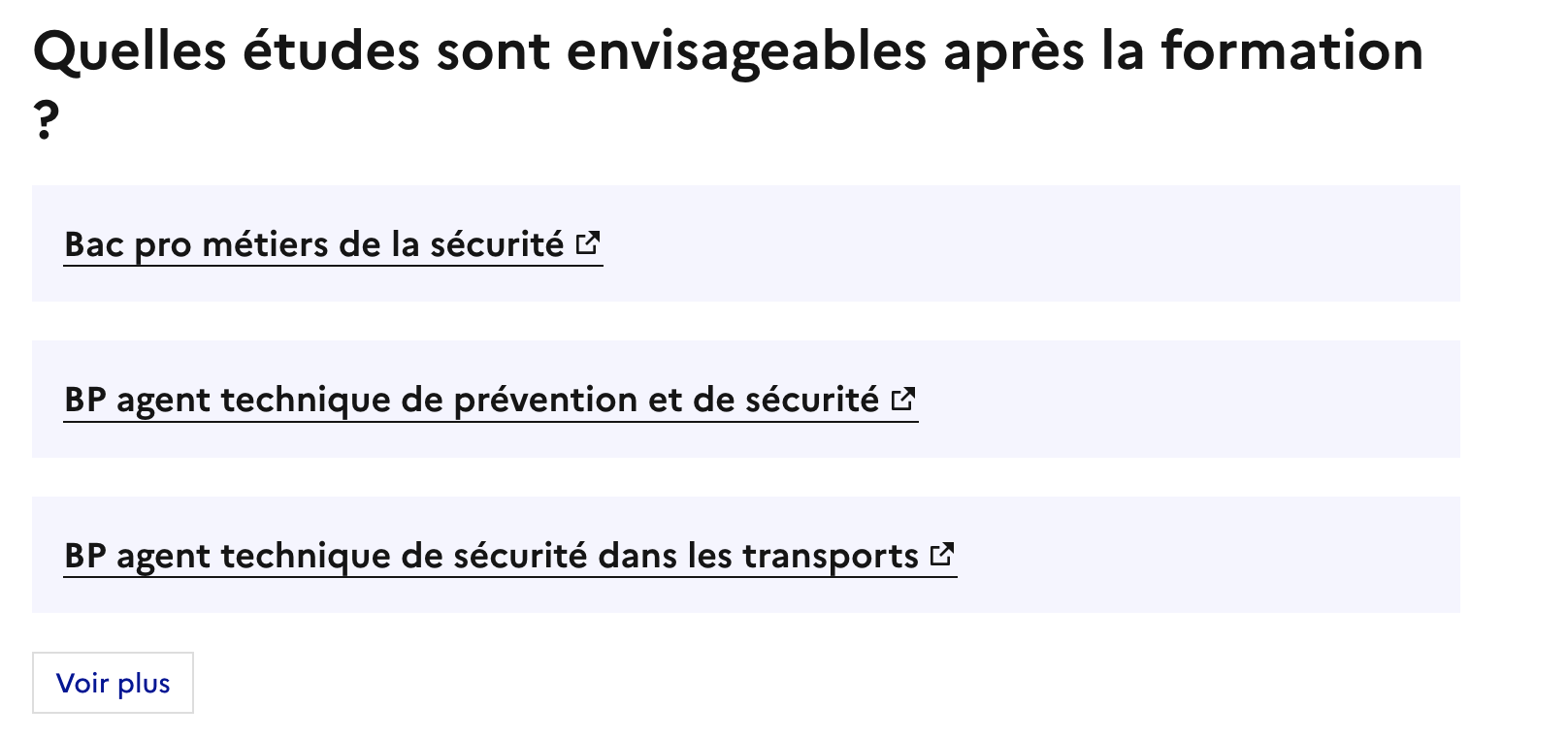Poursuites d'études envisageables